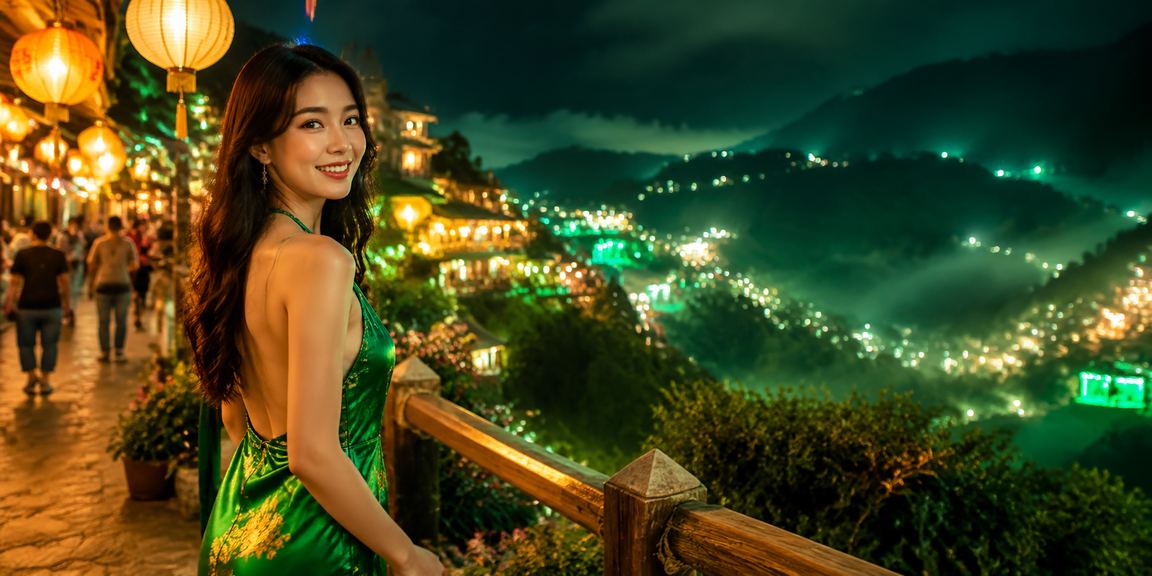 Toàn cảnh chợ đêm Sapa với ánh đèn sôi động